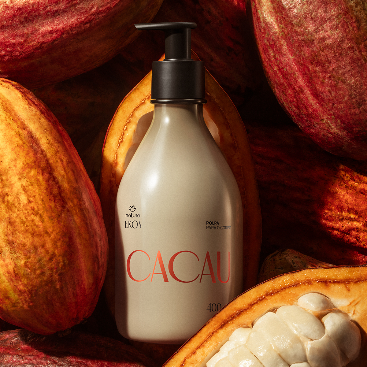 Kit Polpa Desodorante Hidratante para o Corpo Ekos Cacau com Refil