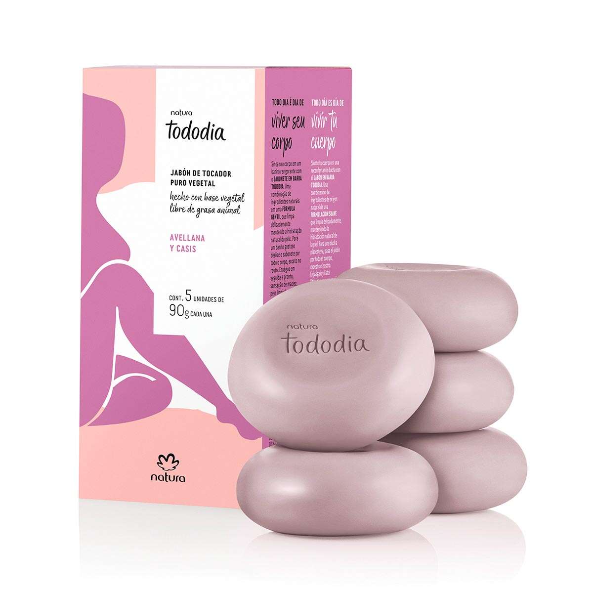 Sabonete em Barra Puro Vegetal Avelã e Cassis Tododia Edição Limitada