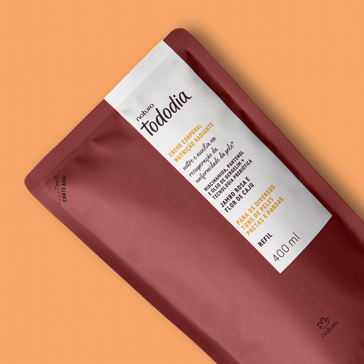 Refil Creme Corporal Nutrição Radiante Tododia Jambo Rosa e Flor de Caju