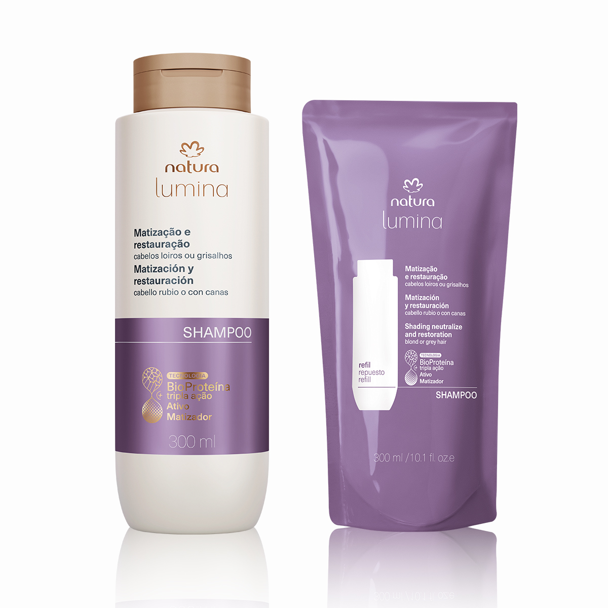 Kit Lumina Matização Shampoo e Refil (2 produtos) Kit Lumina Matização Shampoo e Refil (2 produtos)