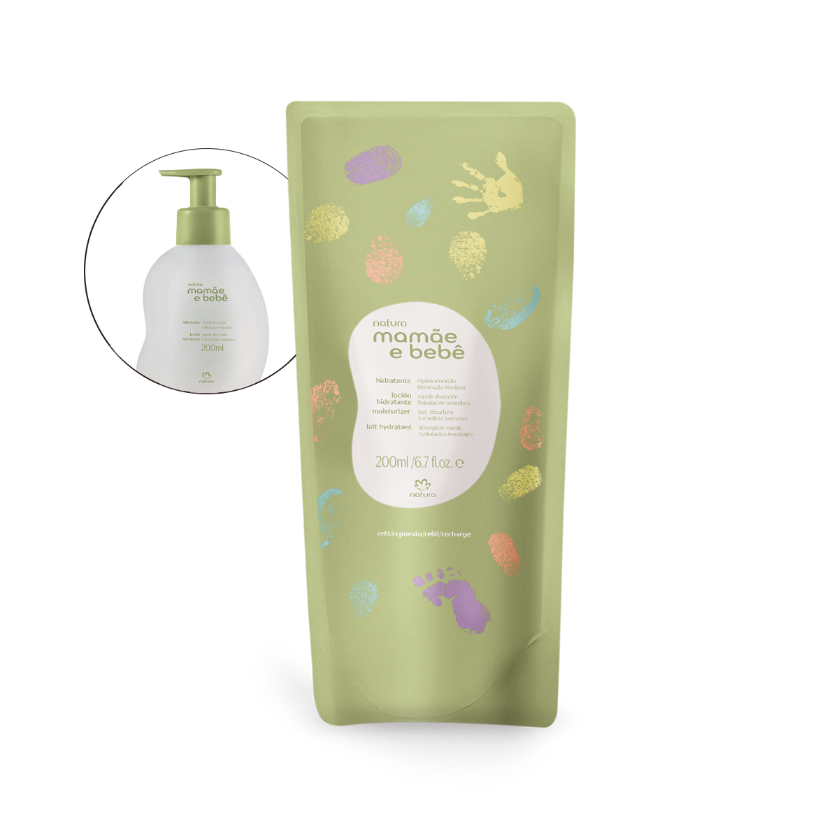 Refil Hidratante Mamãe e Bebê 200 ml