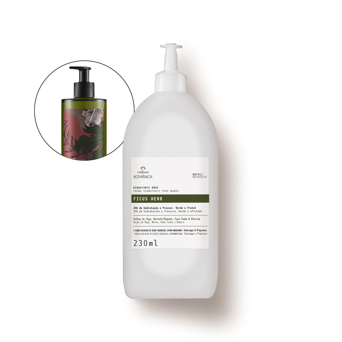 Refil Hidratante Mãos Bothânica Ficus Herb 230 ml