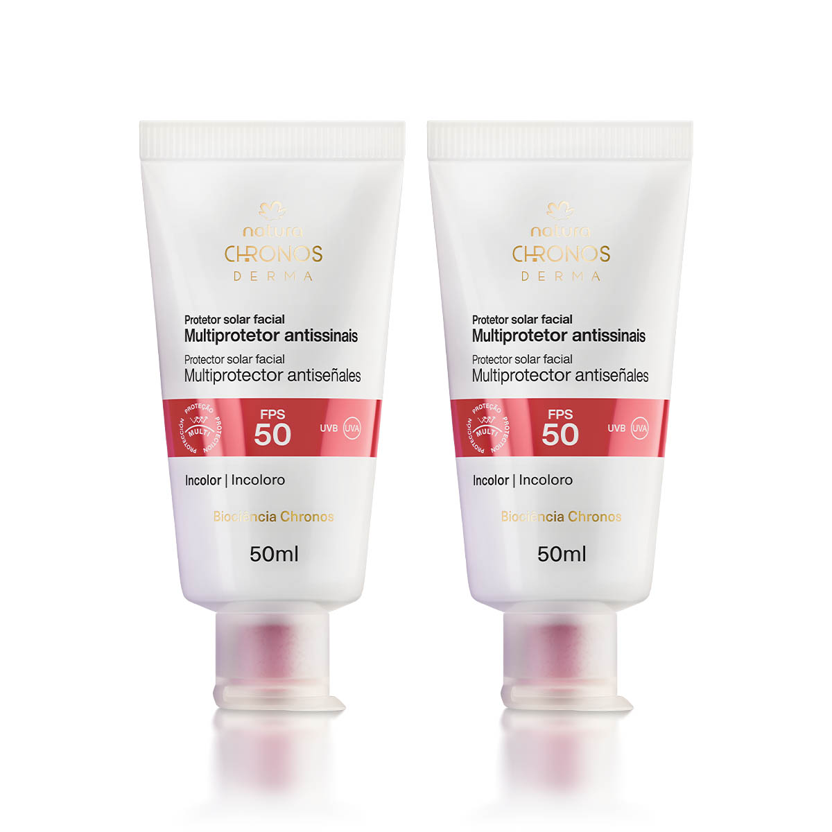 Kit Multiprotetor Facial Antissinais FPS 50 Chronos Derma