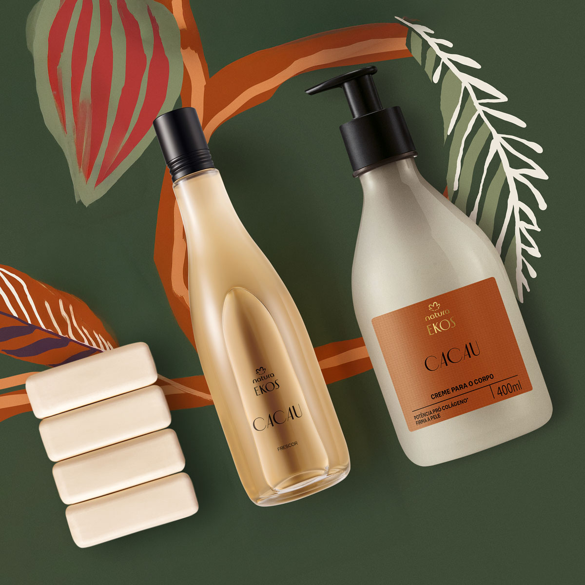 Kit Natura Ekos Cacau Banho, Hidratação e Perfumação