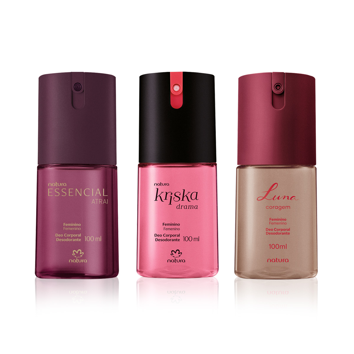 Trio de Desodorantes Corporais Femininos
  