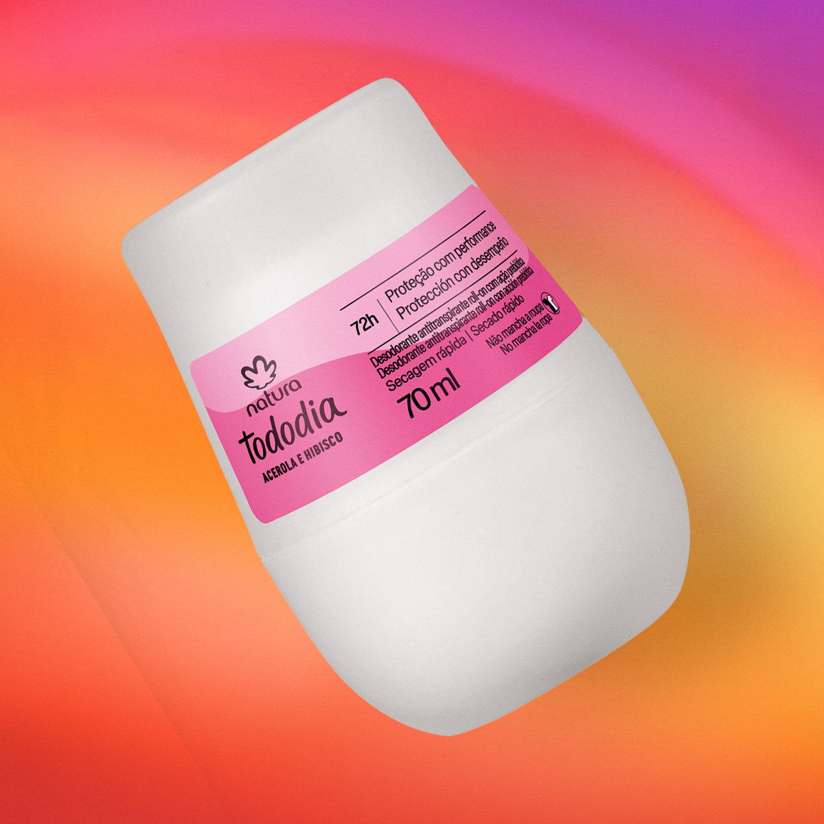 Desodorante Antitranspirante Roll-on Tododia Acerola e Hibisco