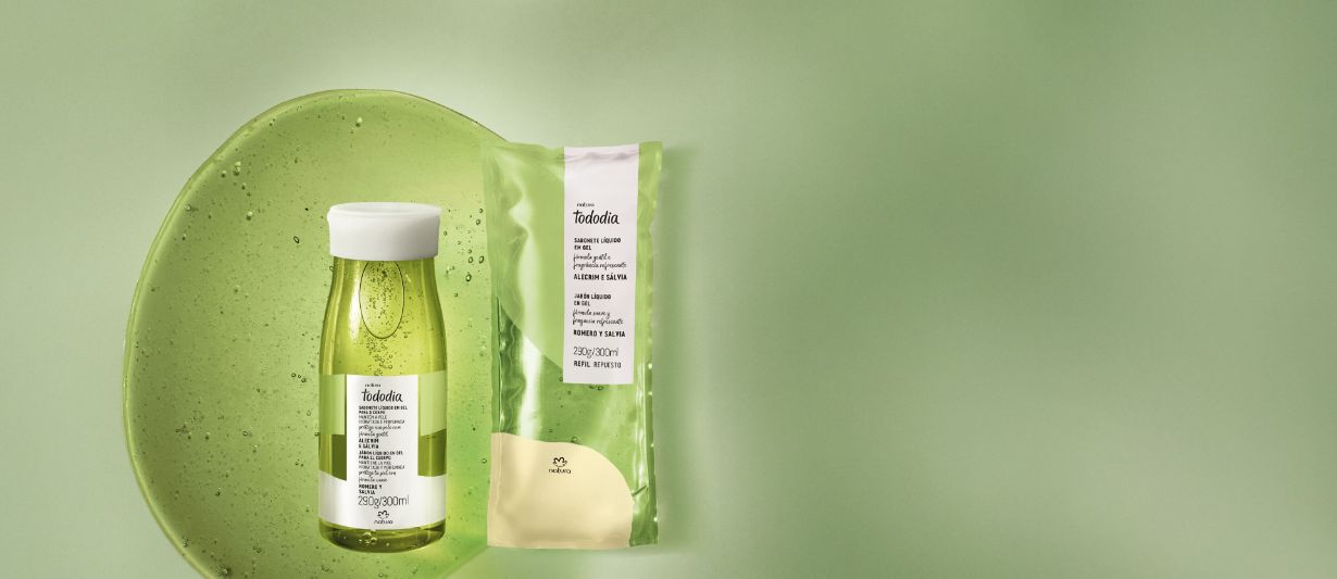 Kit Sabonete Líquido em Gel para o Corpo Tododia Alecrim e Sálvia com Refil