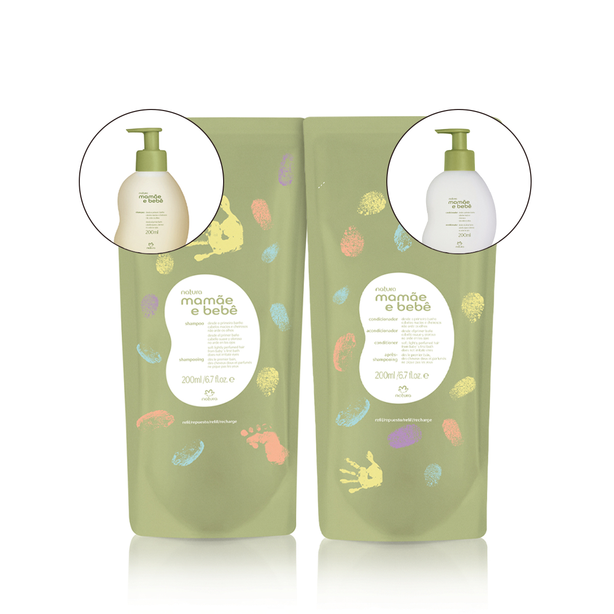 Kit Refis Shampoo e Condicionador Mamãe e Bebê (2 produtos) Kit Refis Shampoo e Condicionador Mamãe e Bebê (2 produtos)