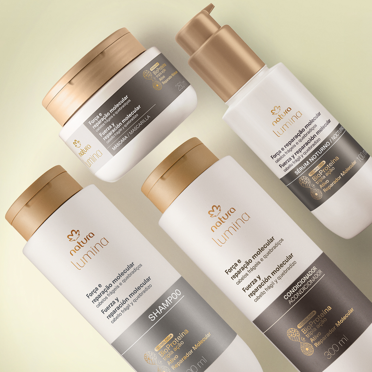 Kit Lumina Força e Reparação Molecular (4 produtos)