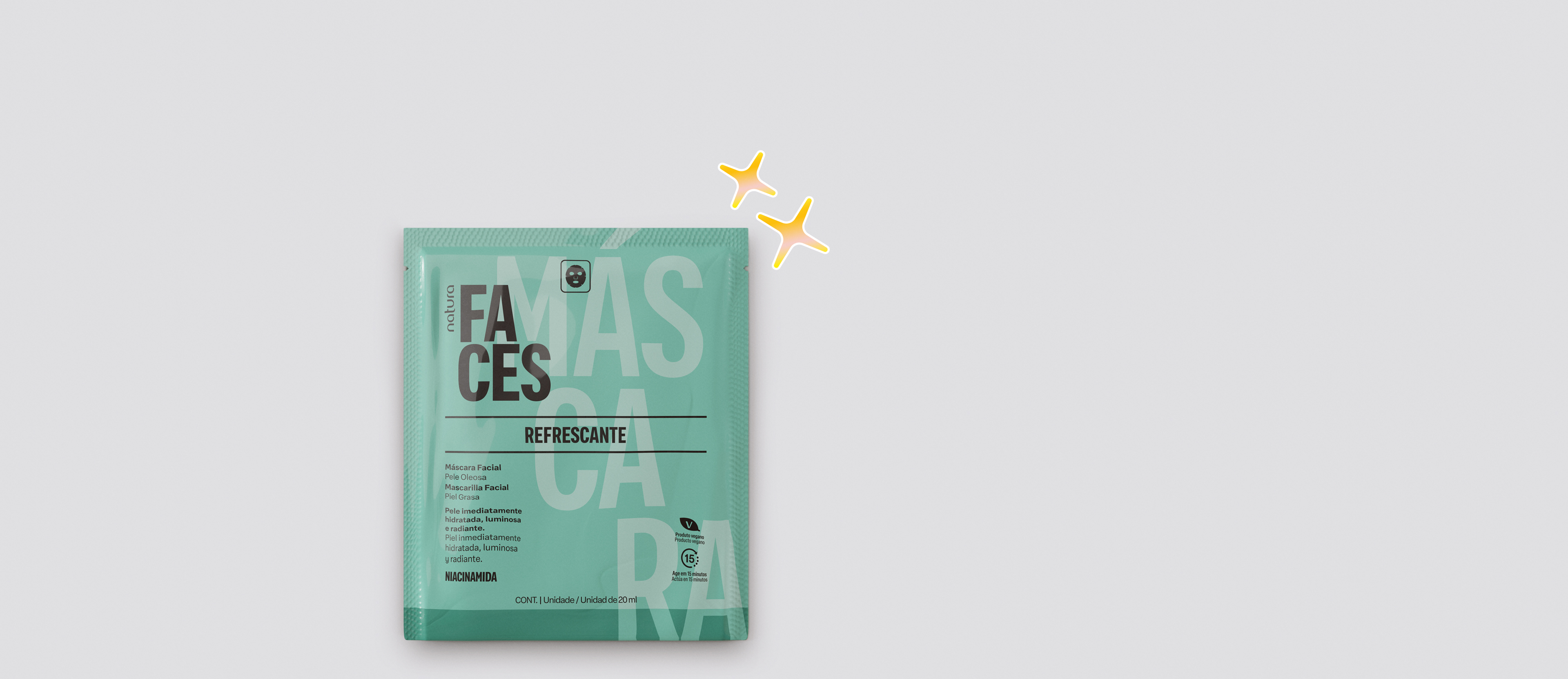 Máscara Facial Refrescante Faces 20 ml