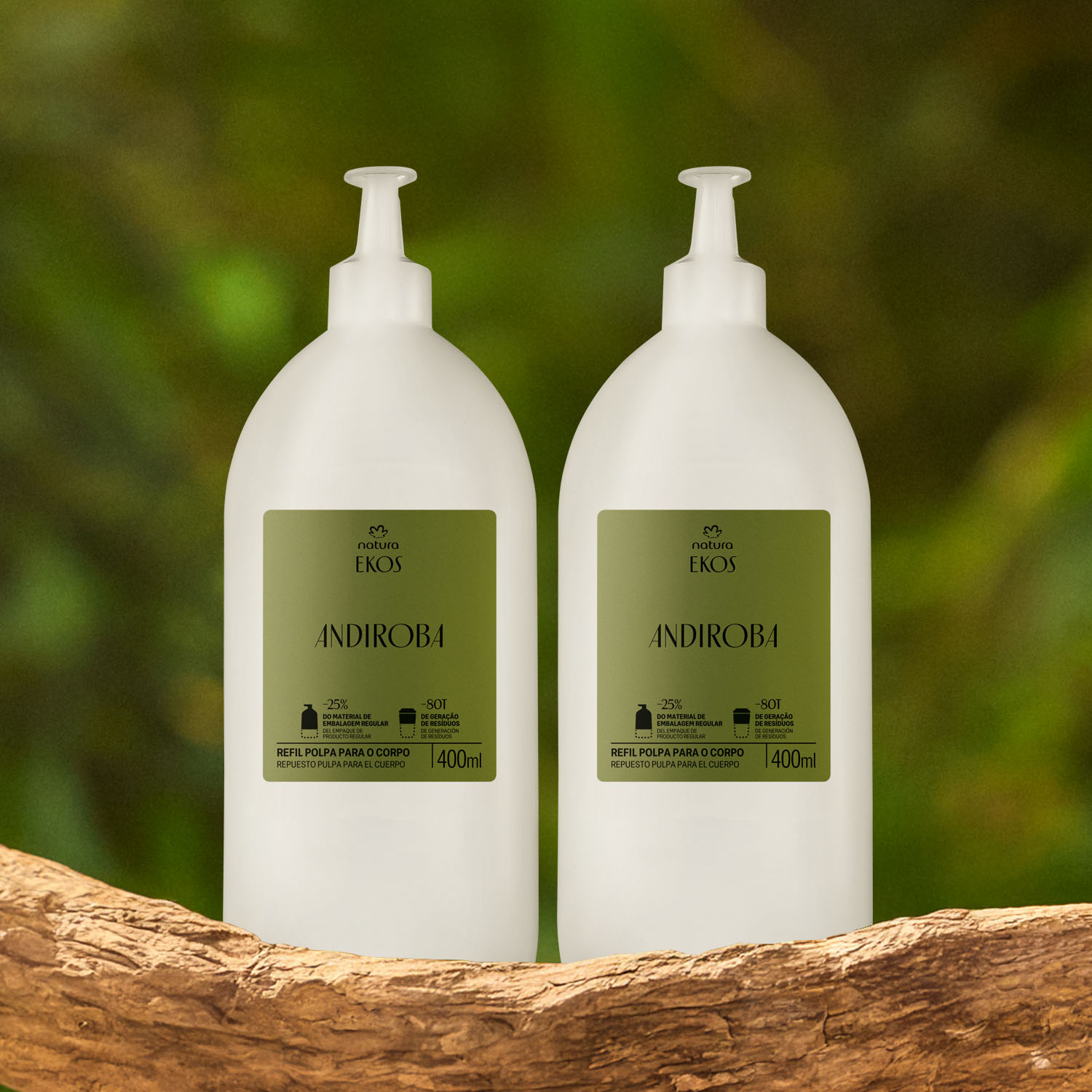 Kit Creme Desodorante Hidratante para o Corpo Ekos Andiroba
