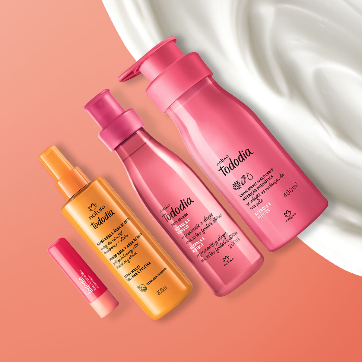 Kit Verão Tododia Acerola e Hibisco com Spray Multi Sol, Mar e Piscina