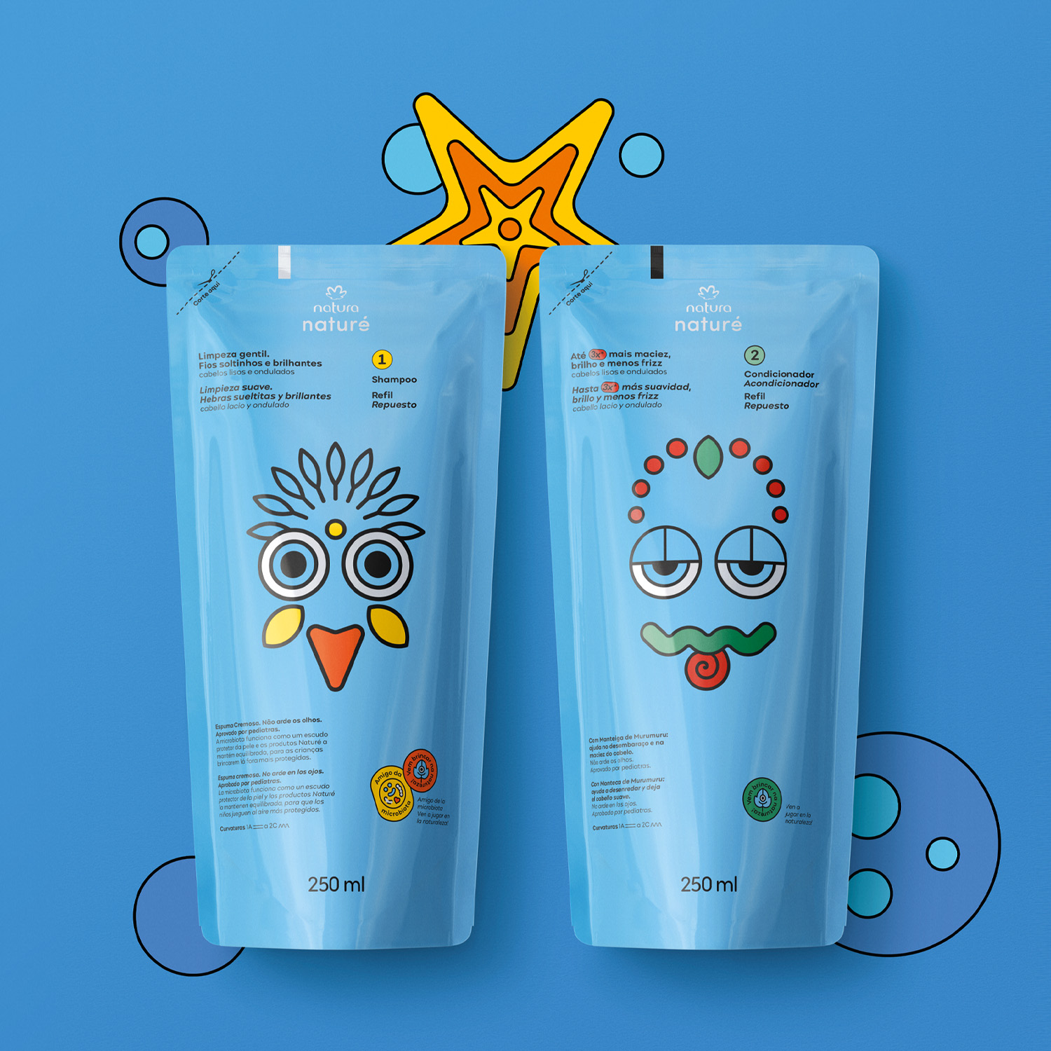 Kit Naturé Refis Cabelos Lisos e Ondulados (2 produtos)