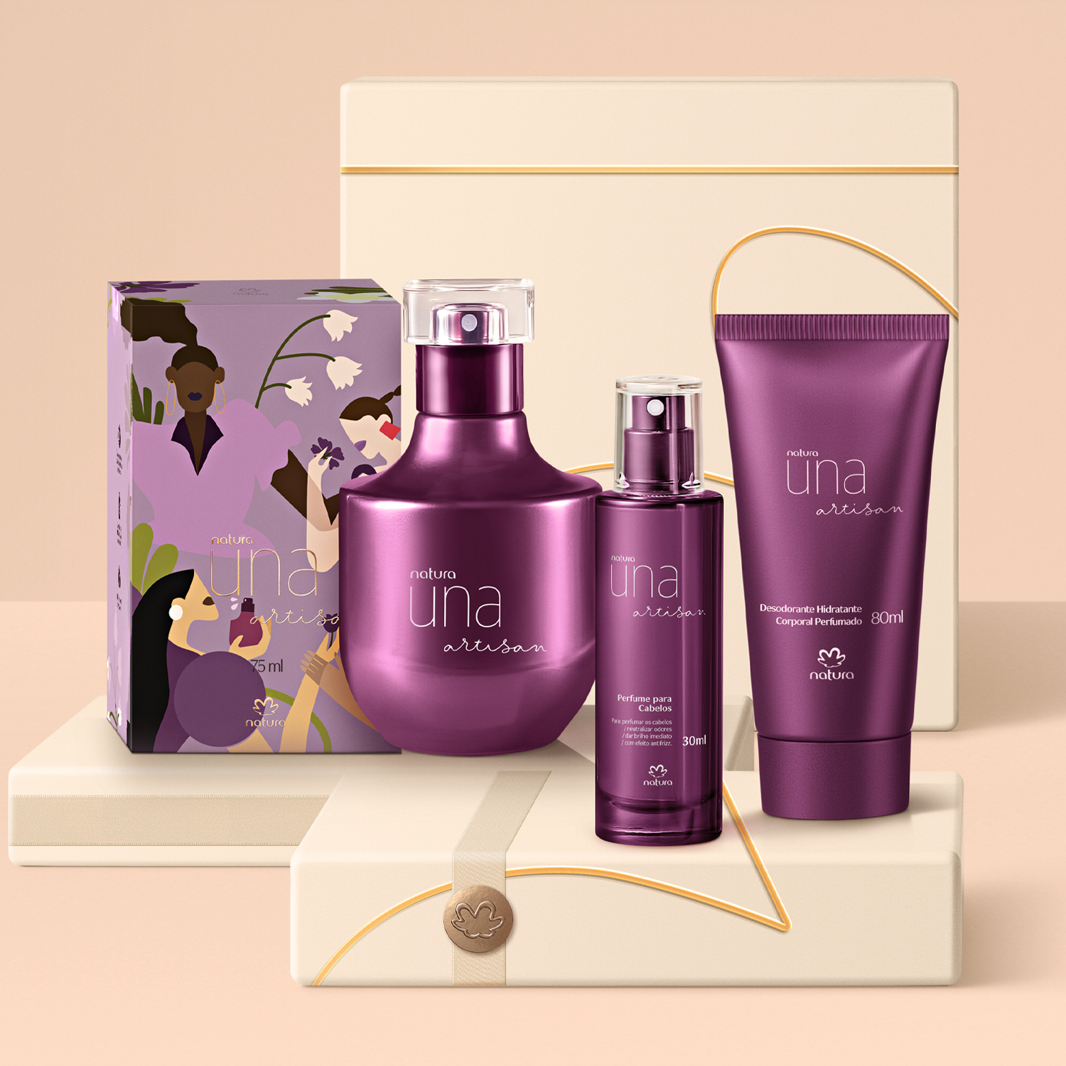 Presente Natura Una Artisan Edição Especial Perfumação Completa (3 produtos)