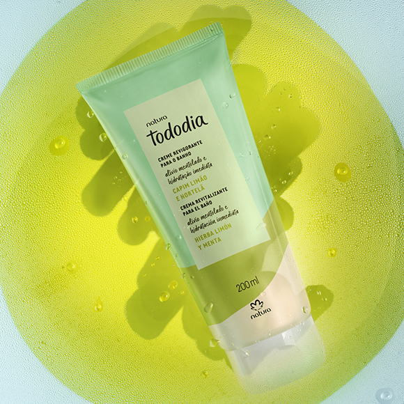 Creme Revigorante Para o Banho Tododia Capim Limão e Hortelã