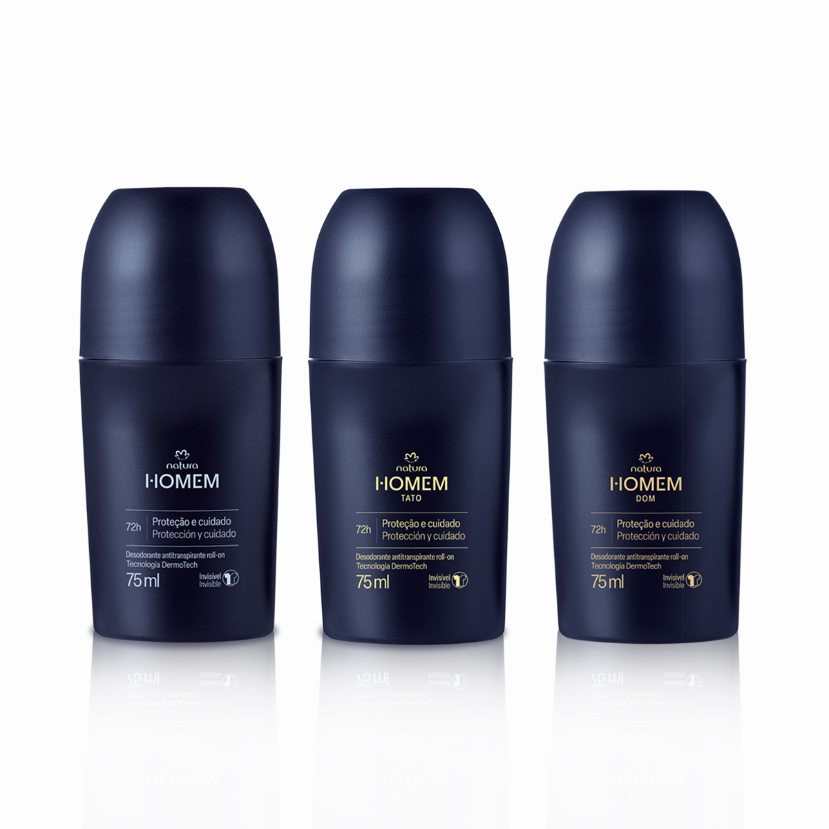 Kit Desodorantes Antitranspirantes Roll-On Natura Homem (3 produtos) Kit Desodorantes Antitranspirantes Roll-On Natura Homem (3 produtos)