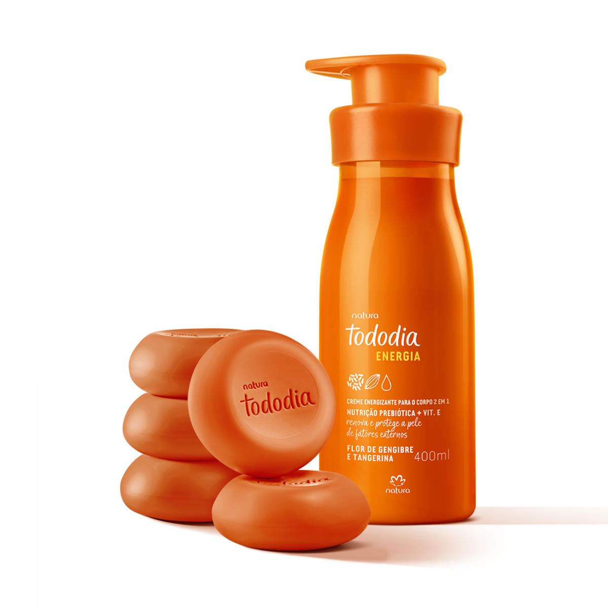 Kit Tododia Energia Flor de Gengibre e Tangerina com Hidratante e Sabonete (2 produtos)