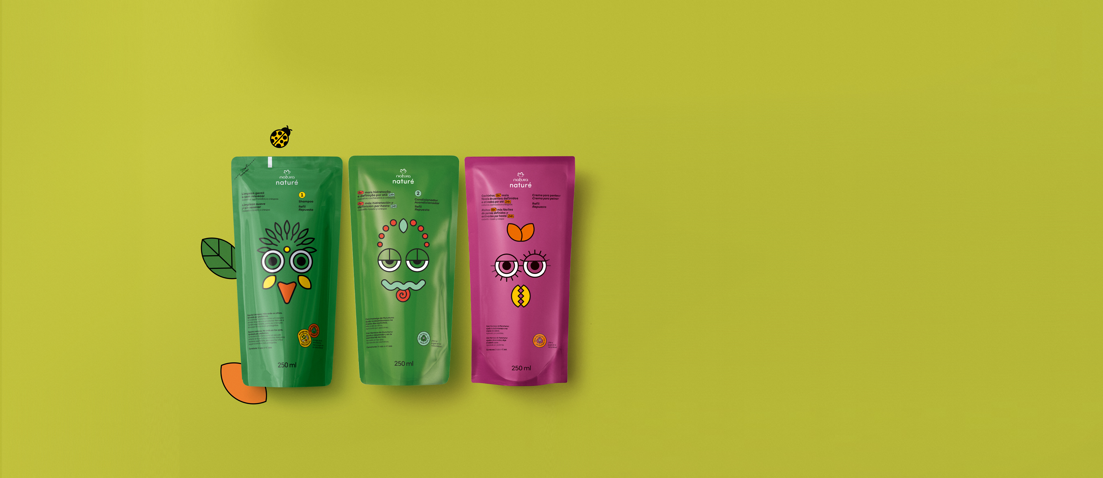 Kit Naturé Refis Cabelos Cacheados e Crespos (3 produtos)
