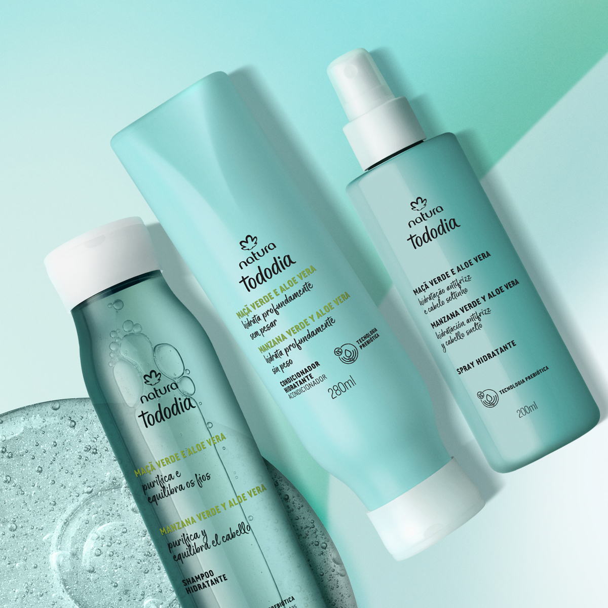 Kit HidratanteTododia Maçã Verde e Aloe Vera (3 produtos)