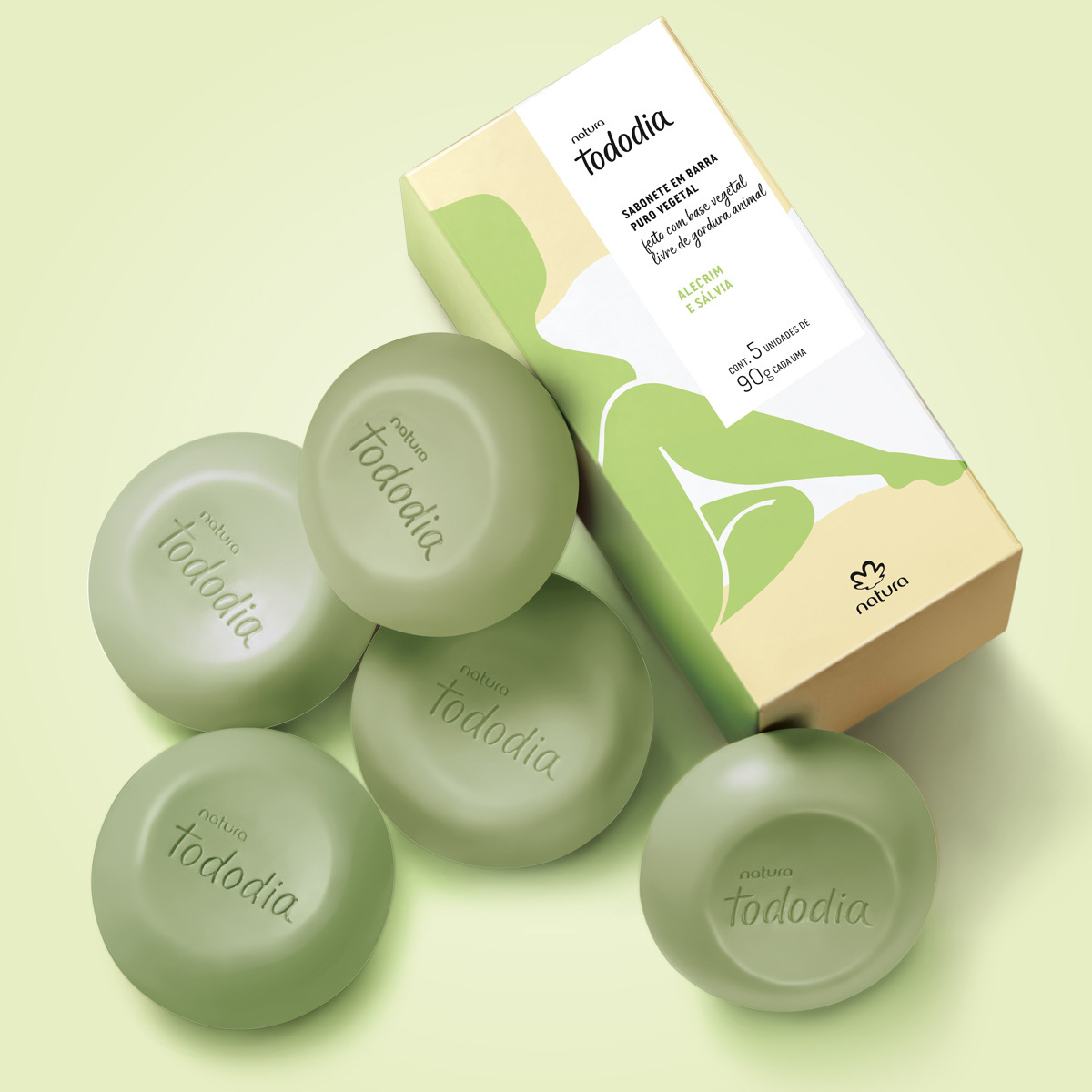 Sabonete em Barra Puro Vegetal Tododia Alecrim e Sálvia