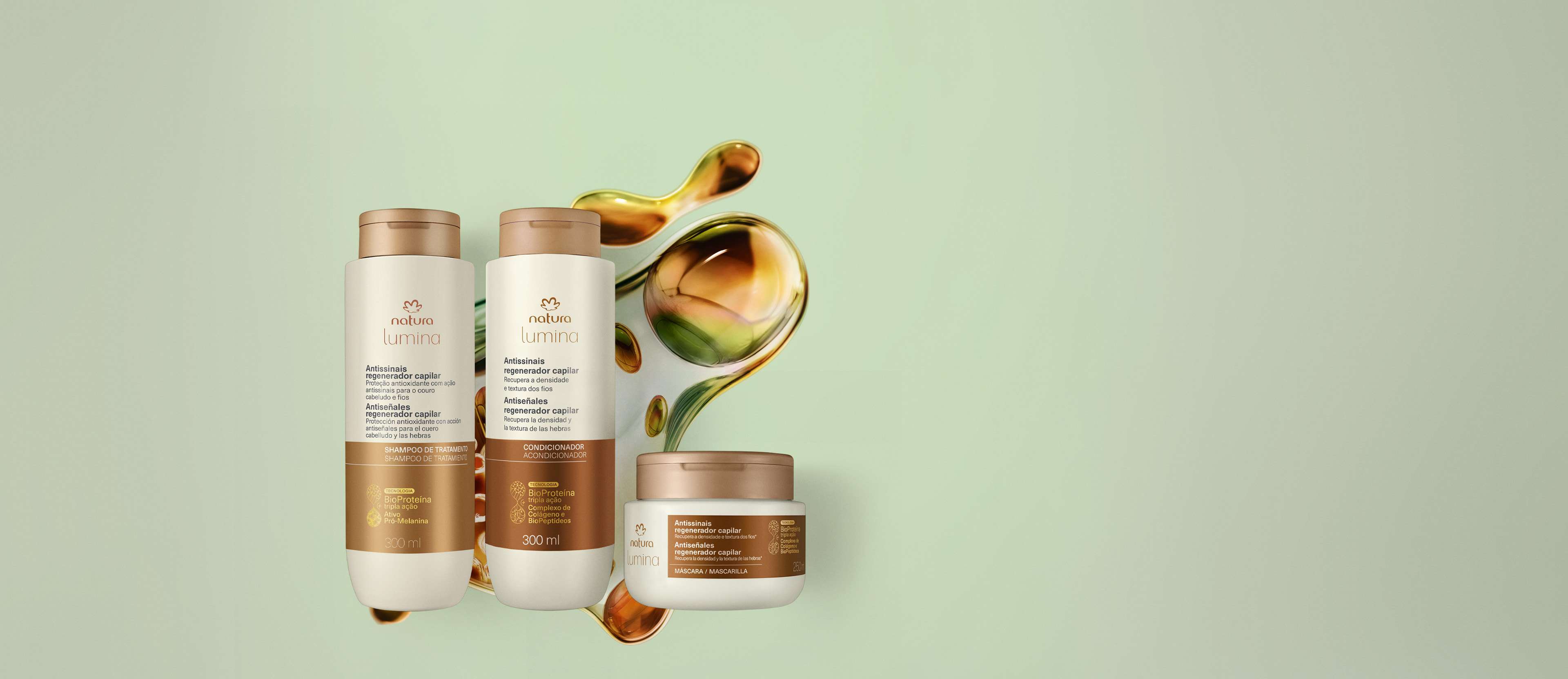 Kit Lumina Antissinais Regenerador Capilar (3 produtos)