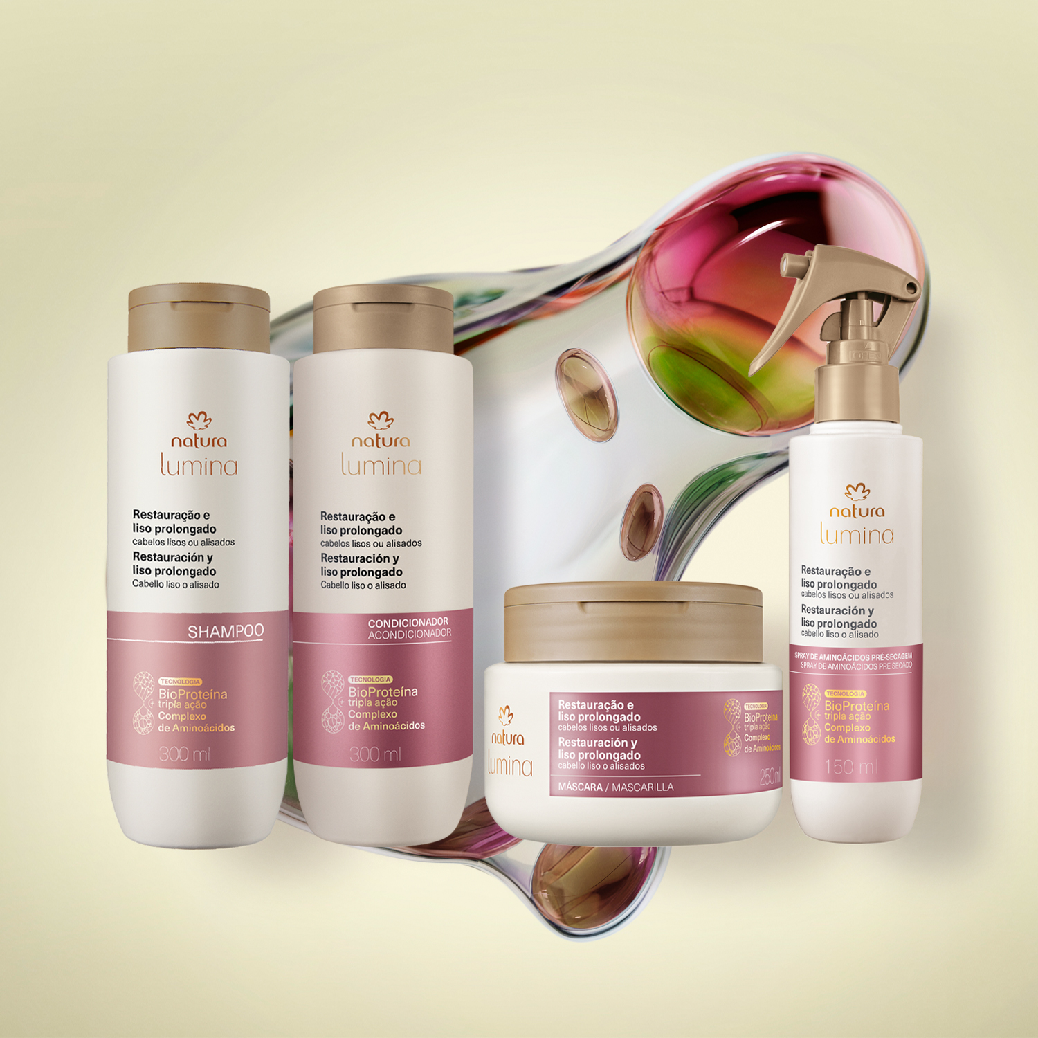 Kit Lumina para Restauração e Liso Prolongado (4 produtos)