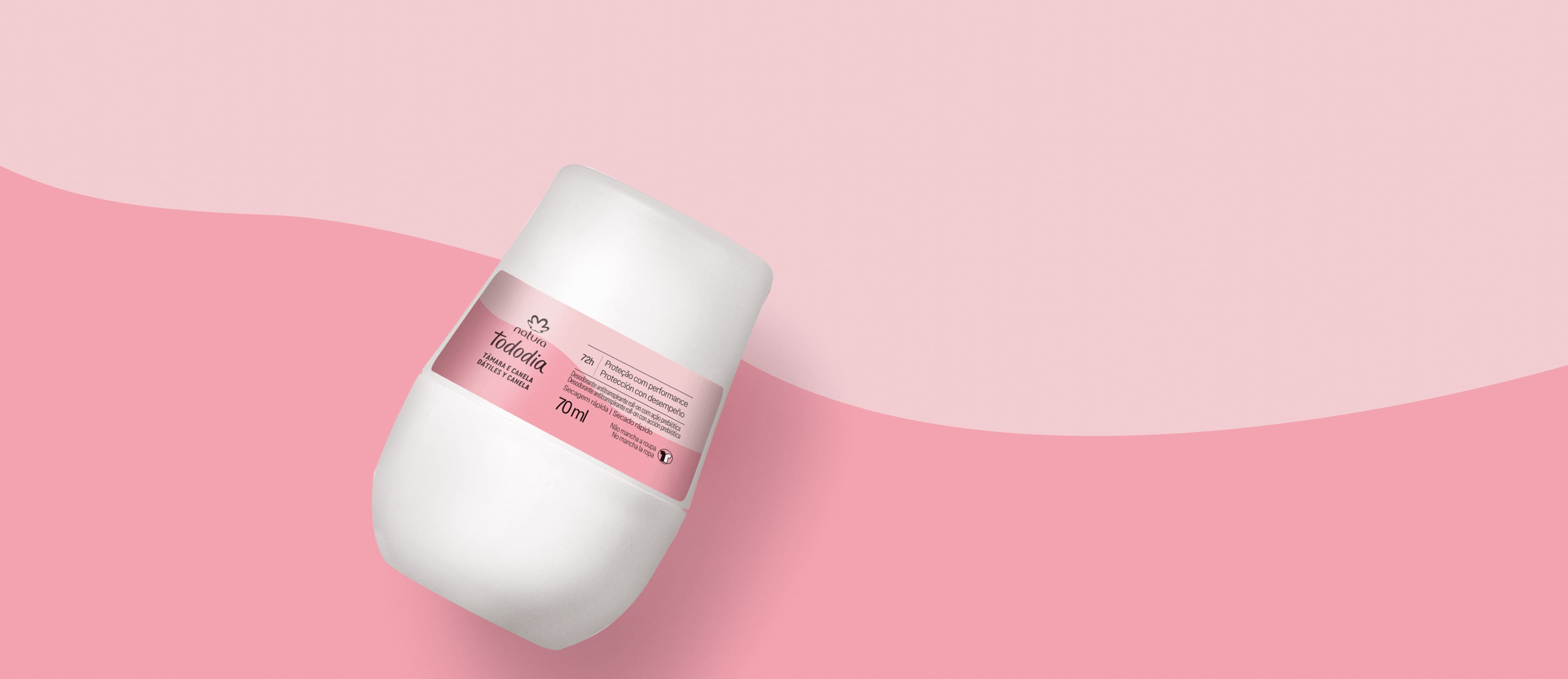 Desodorante Antitranspirante Roll-on Tododia Tâmara e Canela