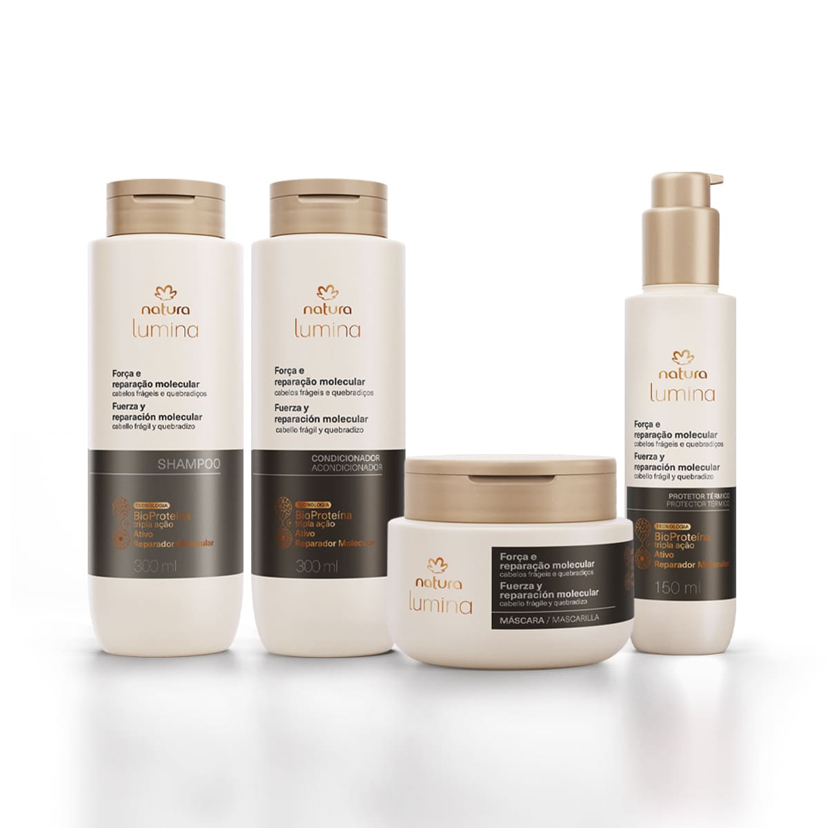 Kit Lumina Força e Reparação Molecular (4 produtos)