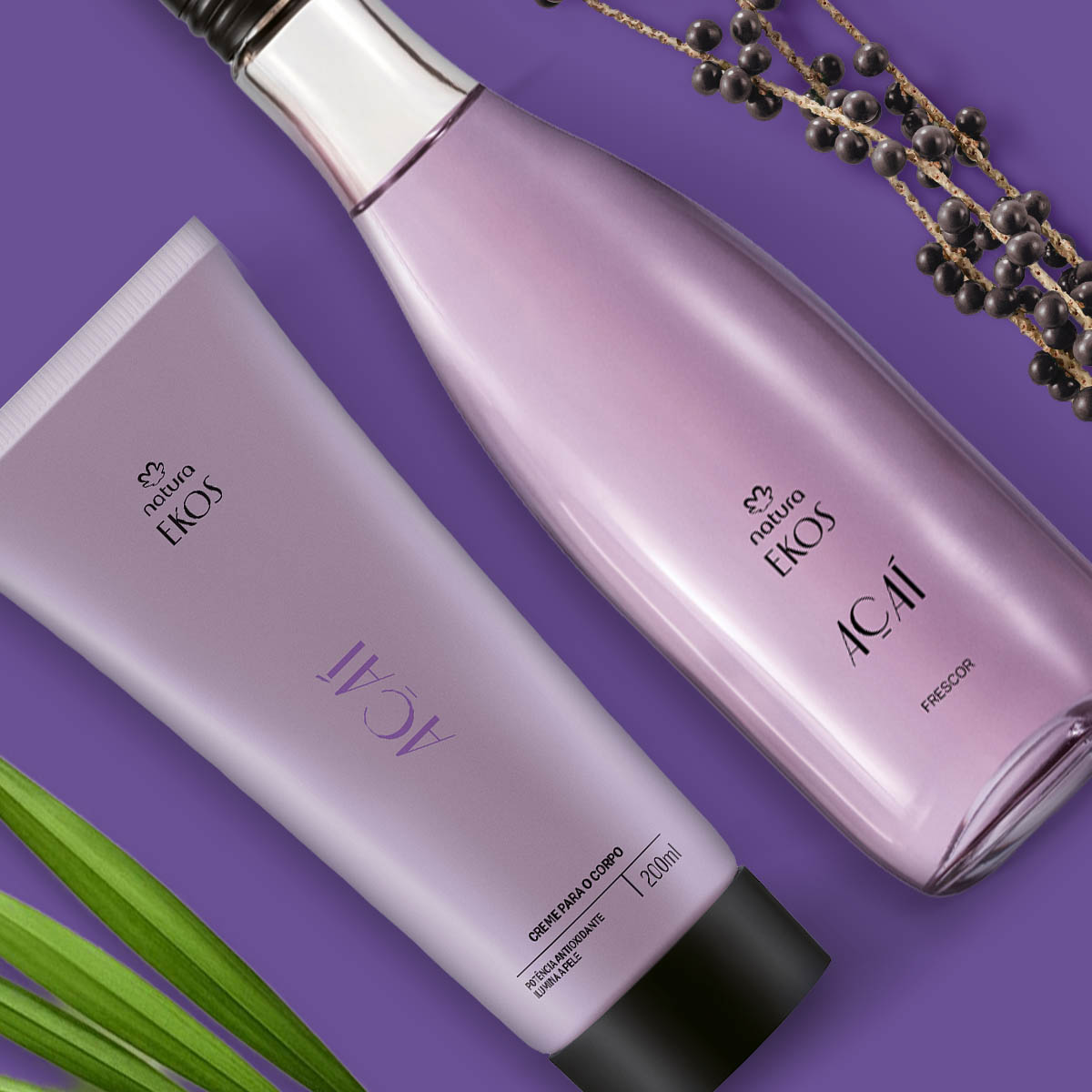 Kit Ekos Açaí Creme para o Corpo e Frescor