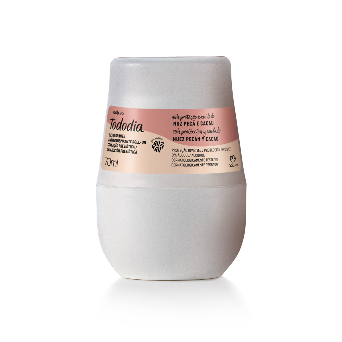 Desodorante Antitranspirante Roll-on Tododia Noz Pecã e Cacau 70 ml Desodorante Antitranspirante Roll-on Tododia Noz Pecã e Cacau 70 ml