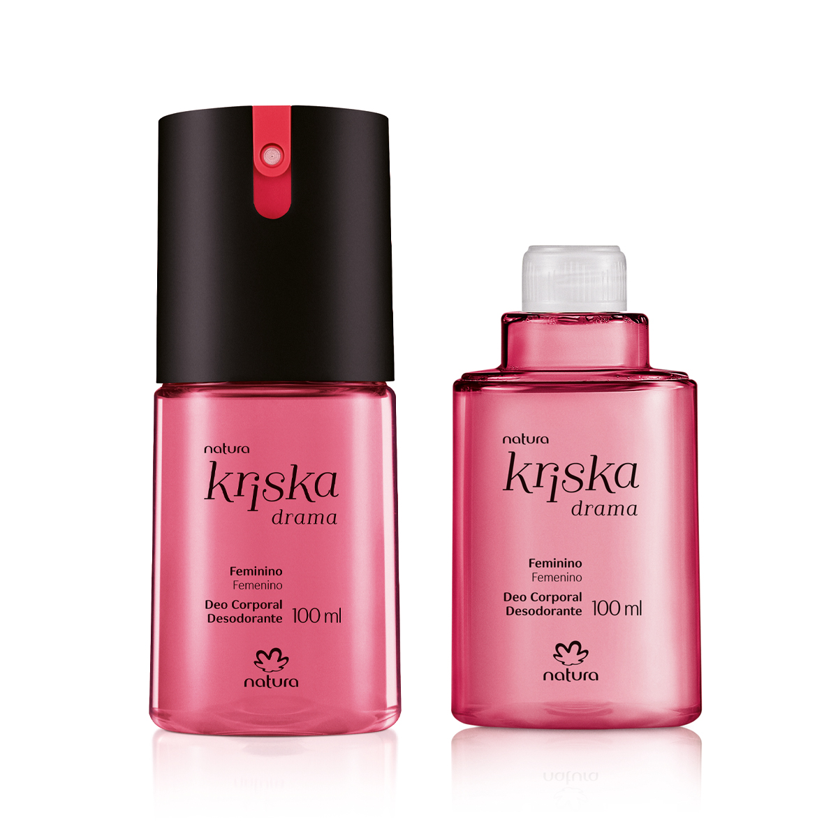 Kit Desodorante Corporal Kriska Drama com Refil 2 un de 100 ml Kit Desodorante Corporal Kriska Drama com Refil 2 un de 100 ml