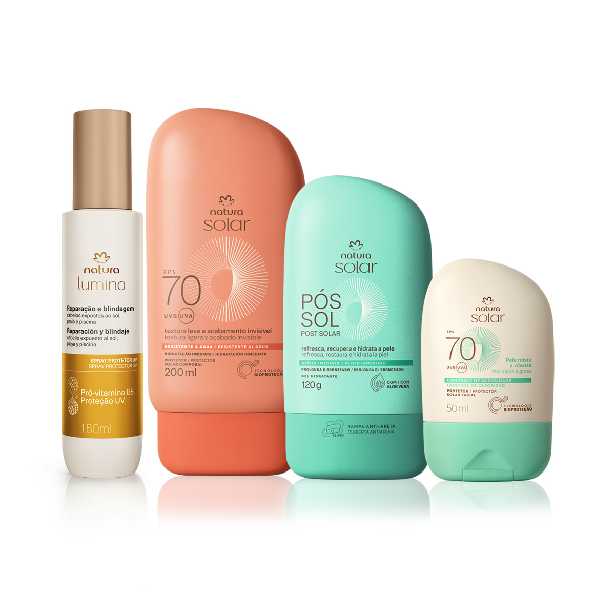 Kit Lumina e Natura Solar com Proteção para Pele Mista a Oleosa