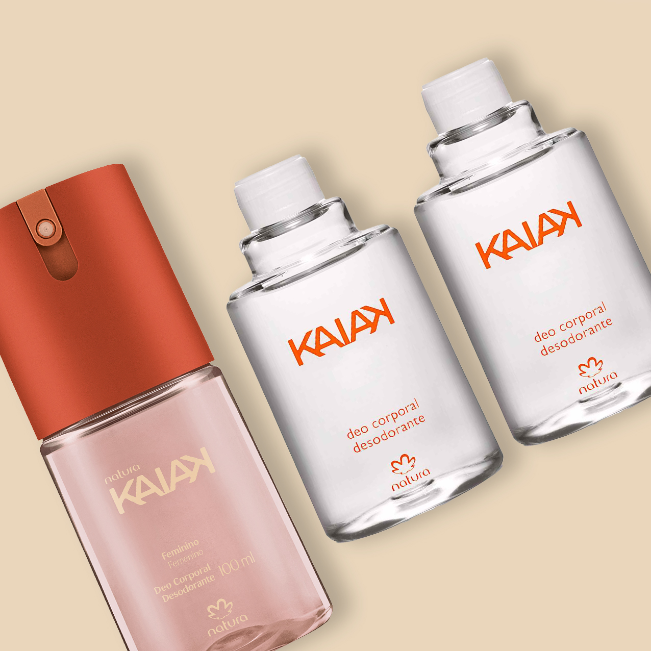 Kit Desodorante Spray Corporal Kaiak Feminino (2 produtos)