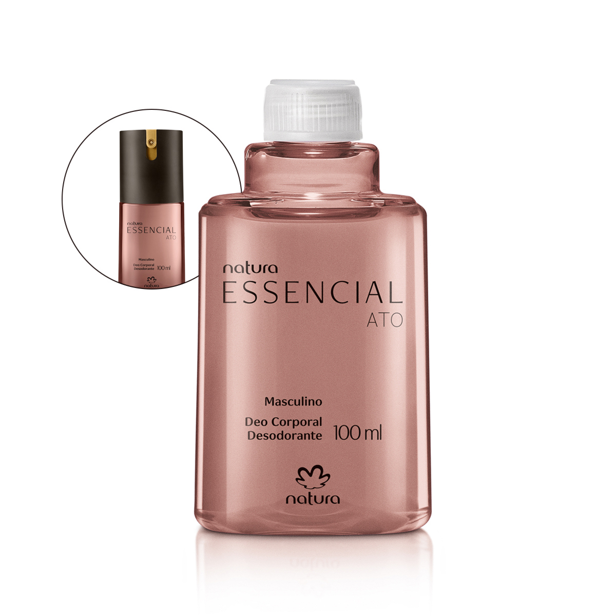Refil Desodorante Corporal Essencial Ato Masculino 100 ml
  