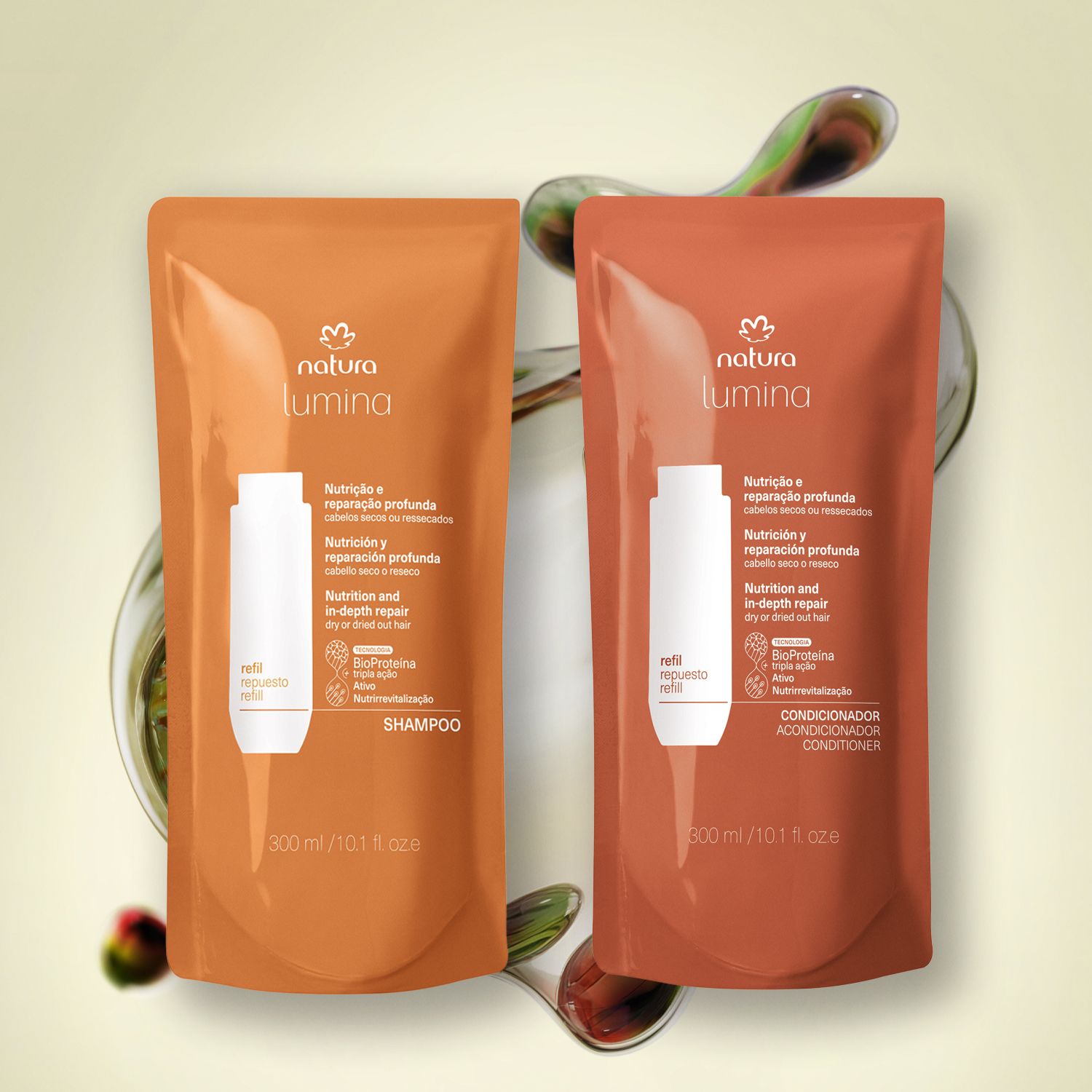 Kit Refis Shampoo e Condicionador Lumina Nutrição e Reparação Profunda (2 produtos)