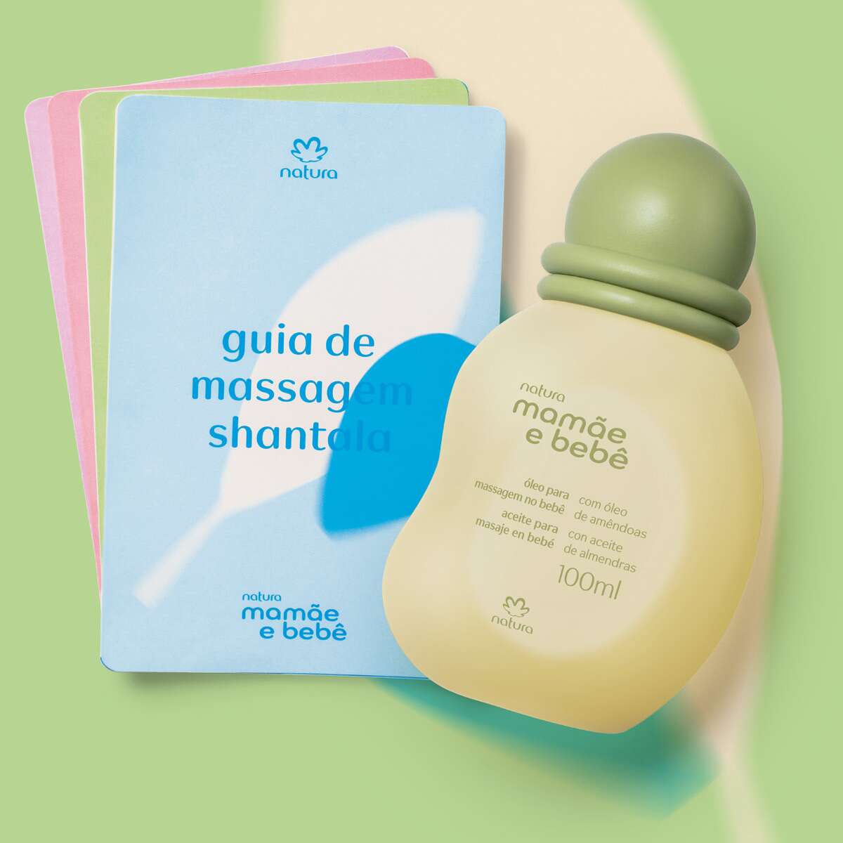 Óleo com Guias de Massagem no Bebê Mamãe e Bebê