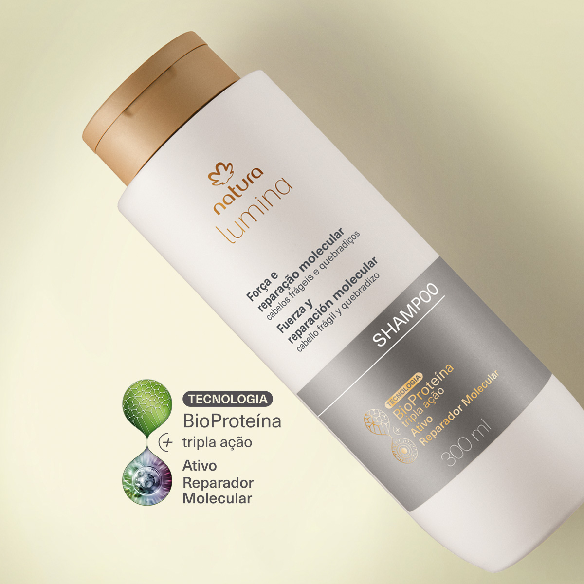 Shampoo Força e Reparação Molecular Lumina