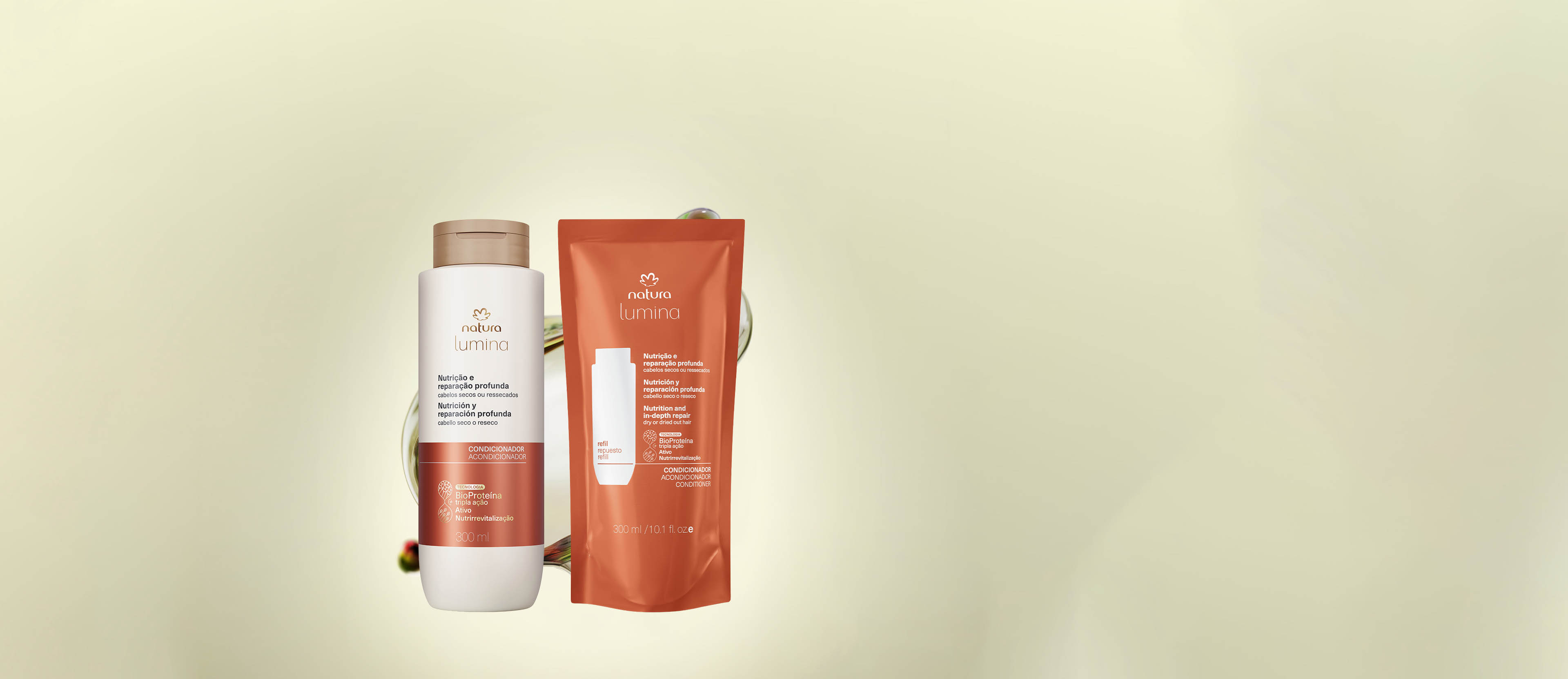 Kit Condicionador com Refil Lumina Nutrição e Reparação Profunda