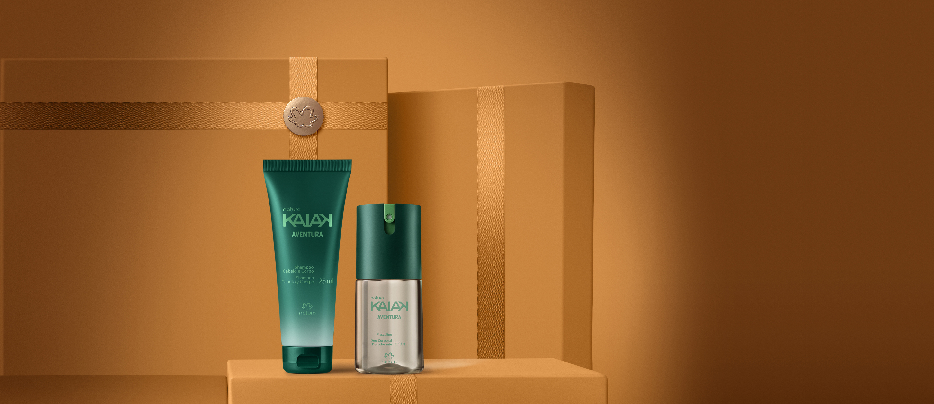 Presente Natura Kaiak Aventura Masculino Cuidados Pessoais (2 produtos)