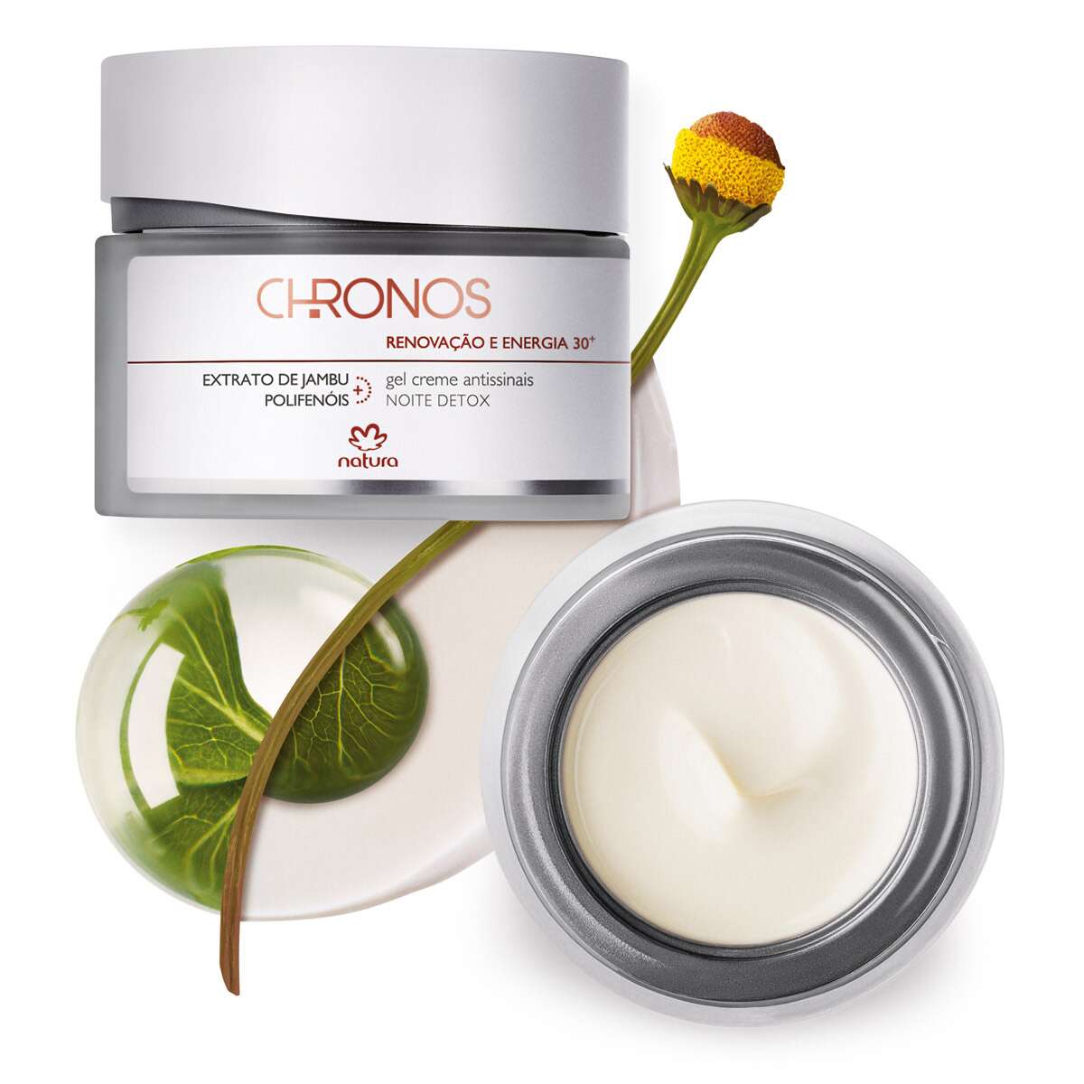 Gel Creme Antissinais 30+ Noite Renovação e Energia Chronos