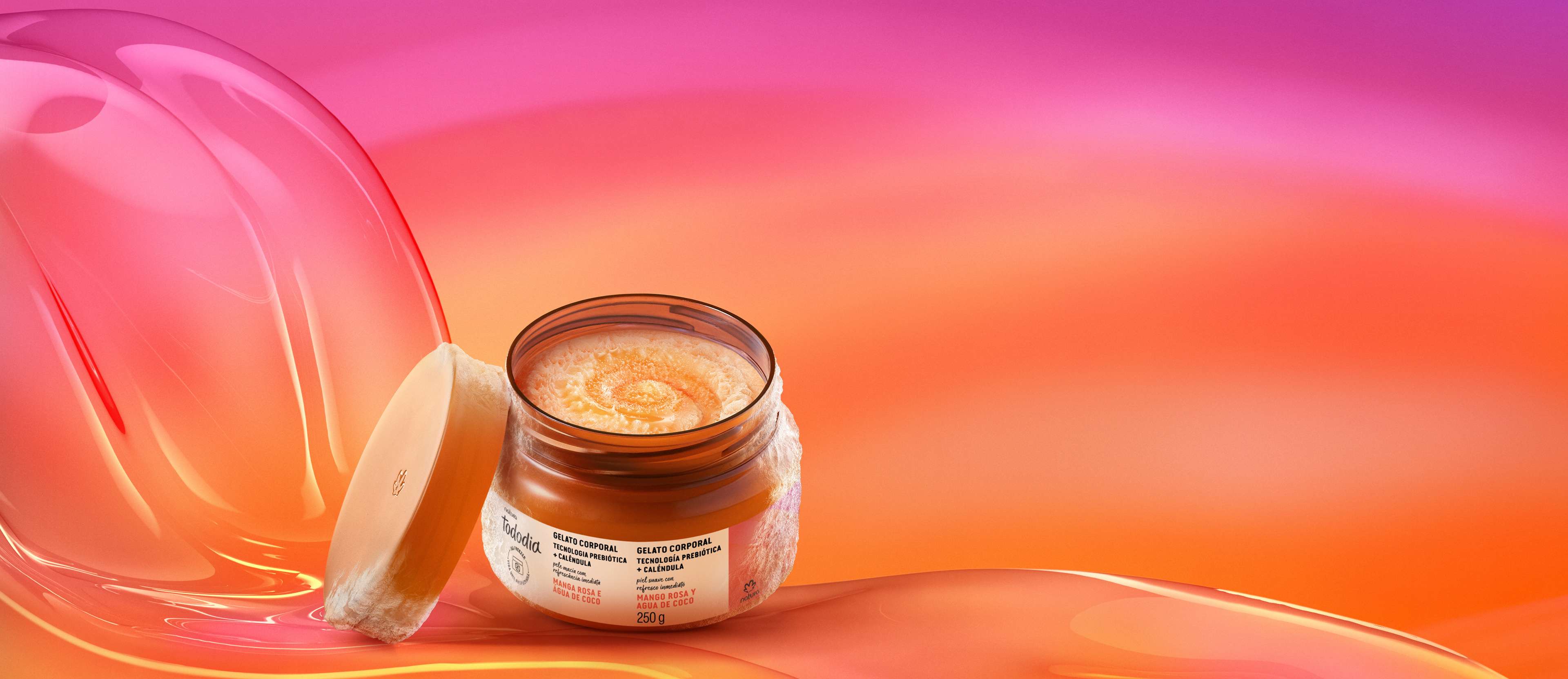 Gelato Desodorante Hidratante Corporal Tododia Manga Rosa e Água de Coco