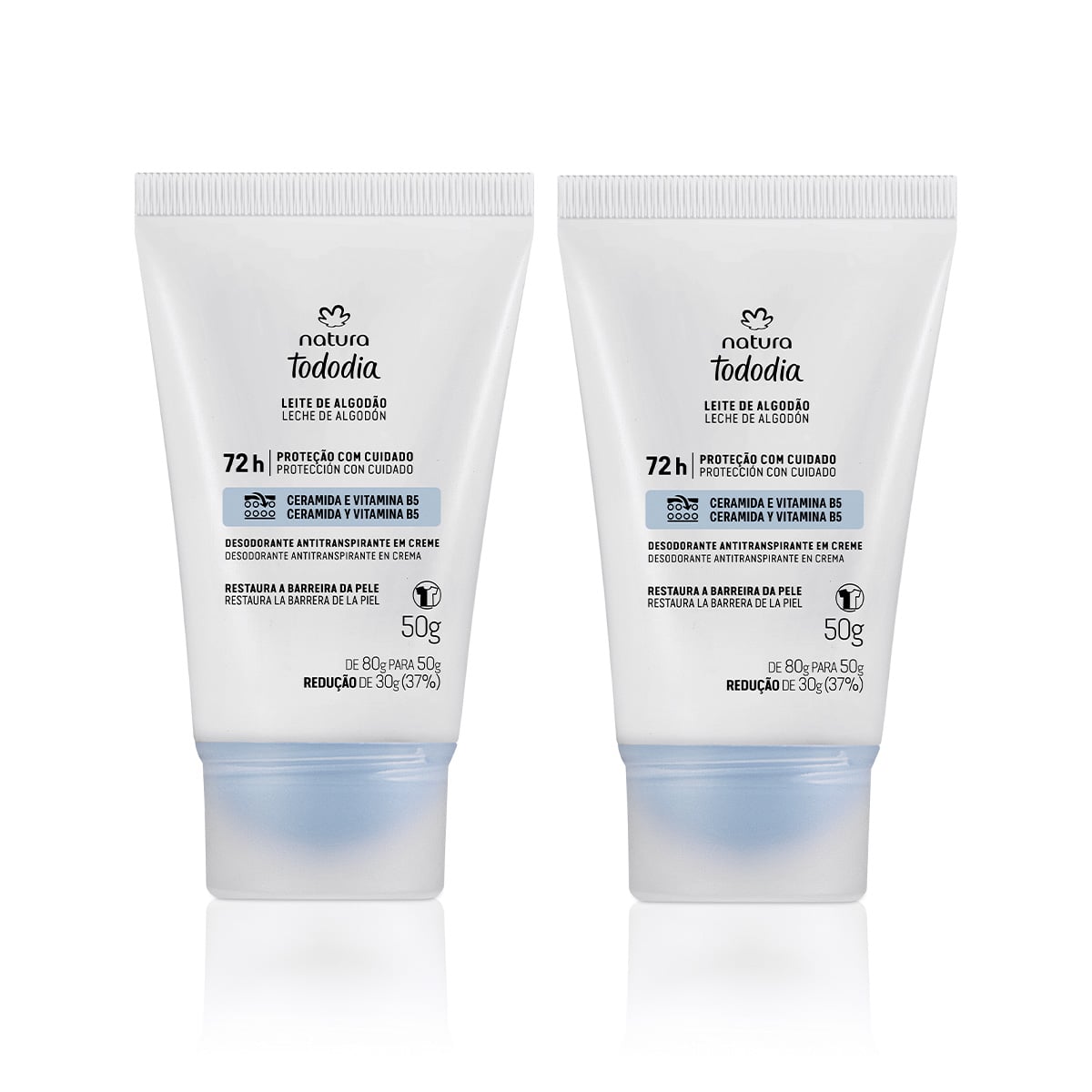 Kit Desodorantes em Creme Tododia Leite de Algodão (2 produtos)