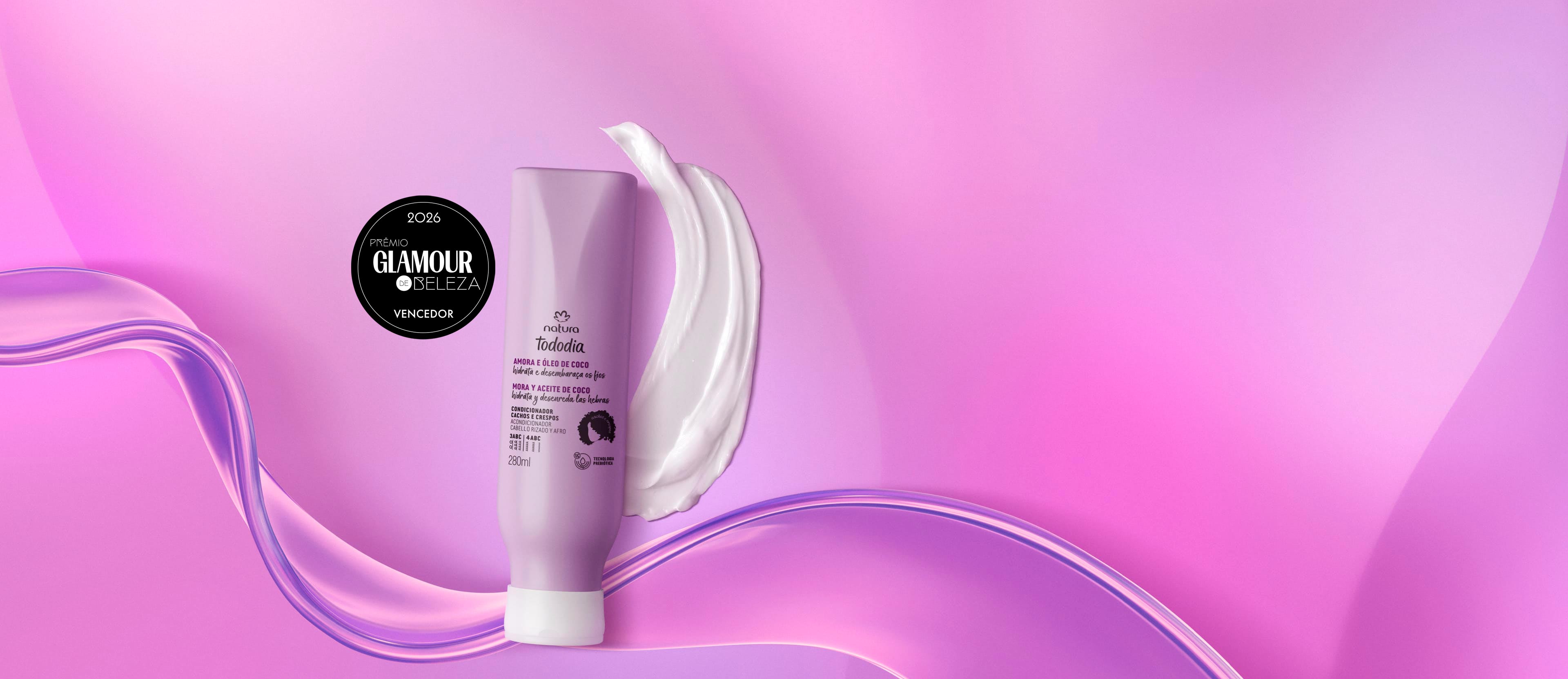 Condicionador Cachos e Crespos Tododia Amora e Óleo de Coco