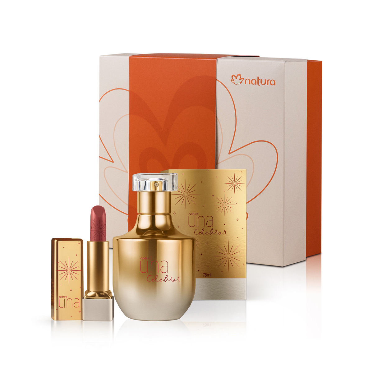 Presente Natura Una Celebrar com Batom Nude (2 produtos)
  