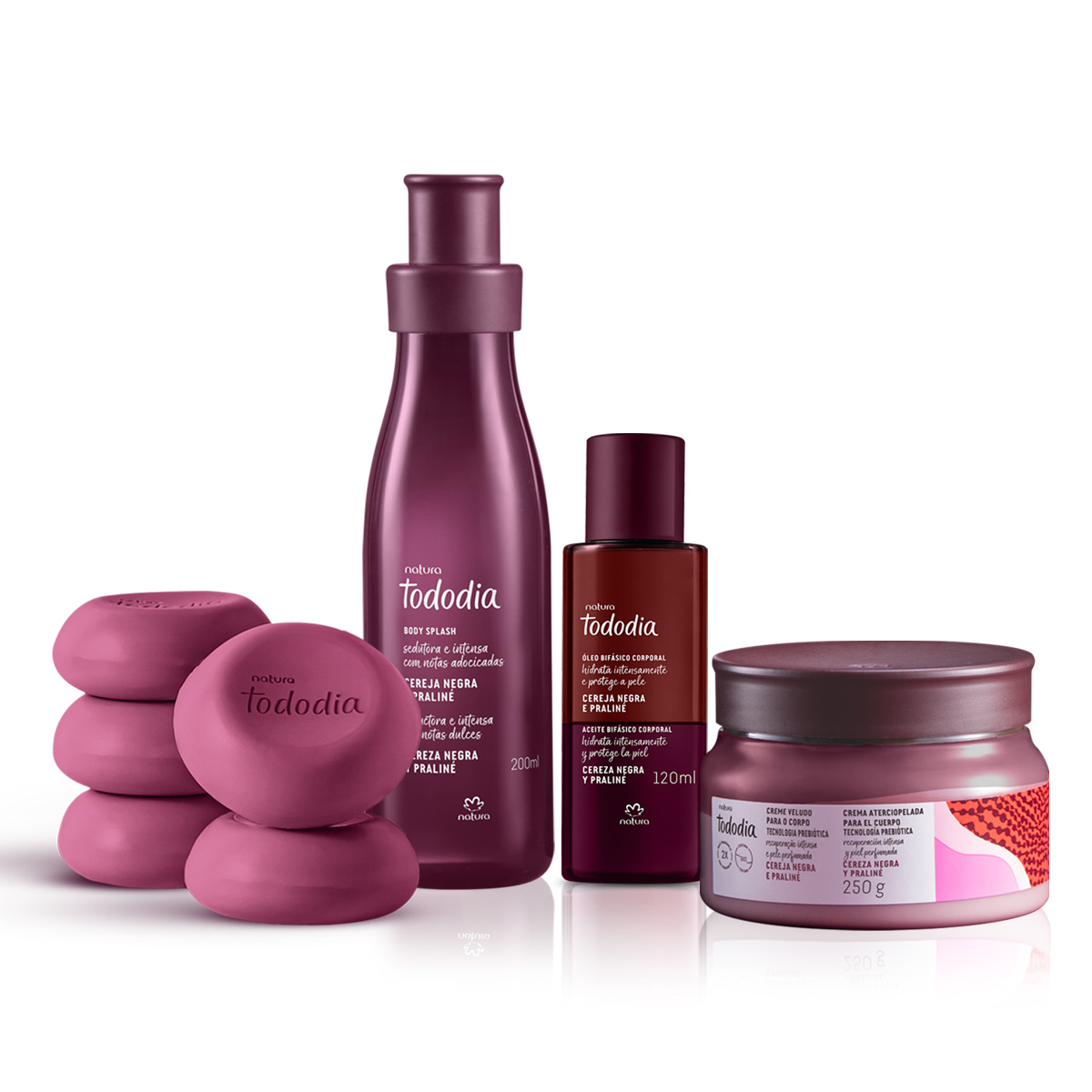 Kit Hidratação Intensa Tododia Cereja Negra e Praliné