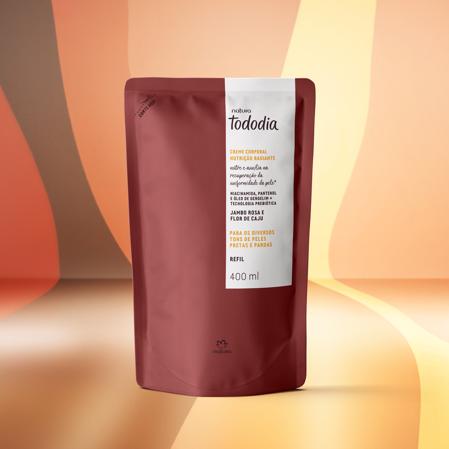 Refil Creme Corporal Nutrição Radiante Tododia Jambo Rosa e Flor de Caju