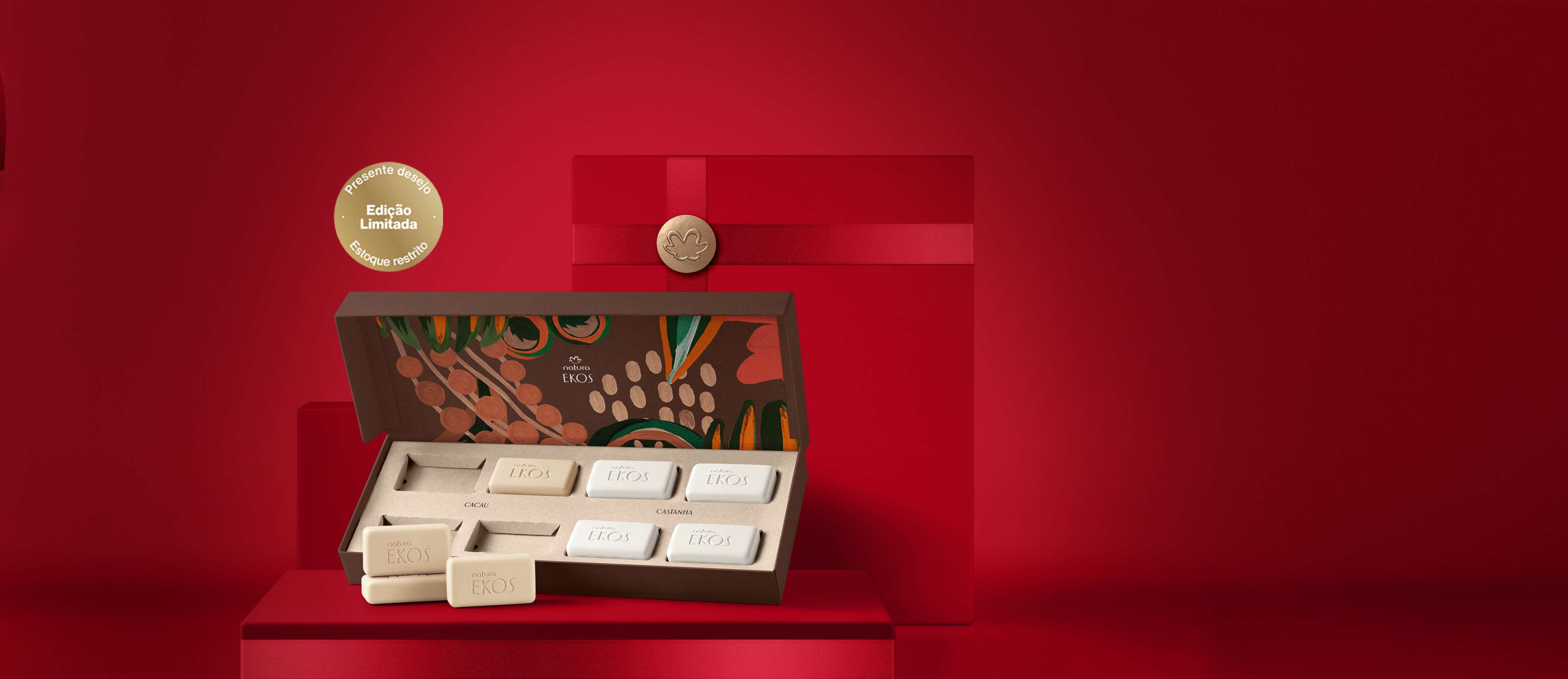 Presente Natura Ekos Sabonetes Cacau e Castanha (8 barras)