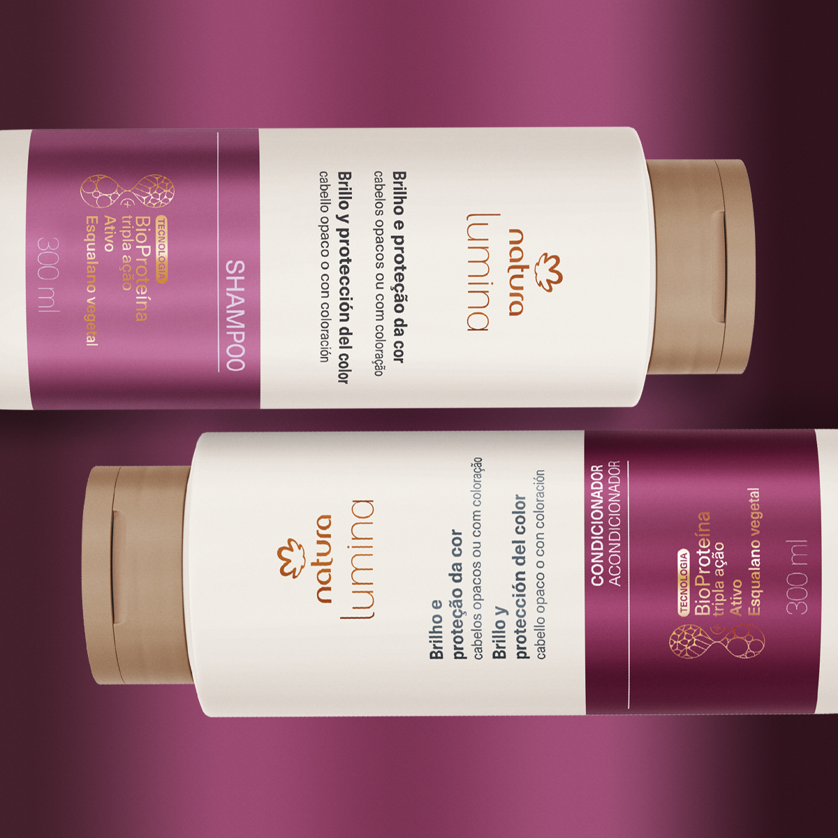 Kit Shampoo e Condicionador Brilho e Proteção da Cor Lumina