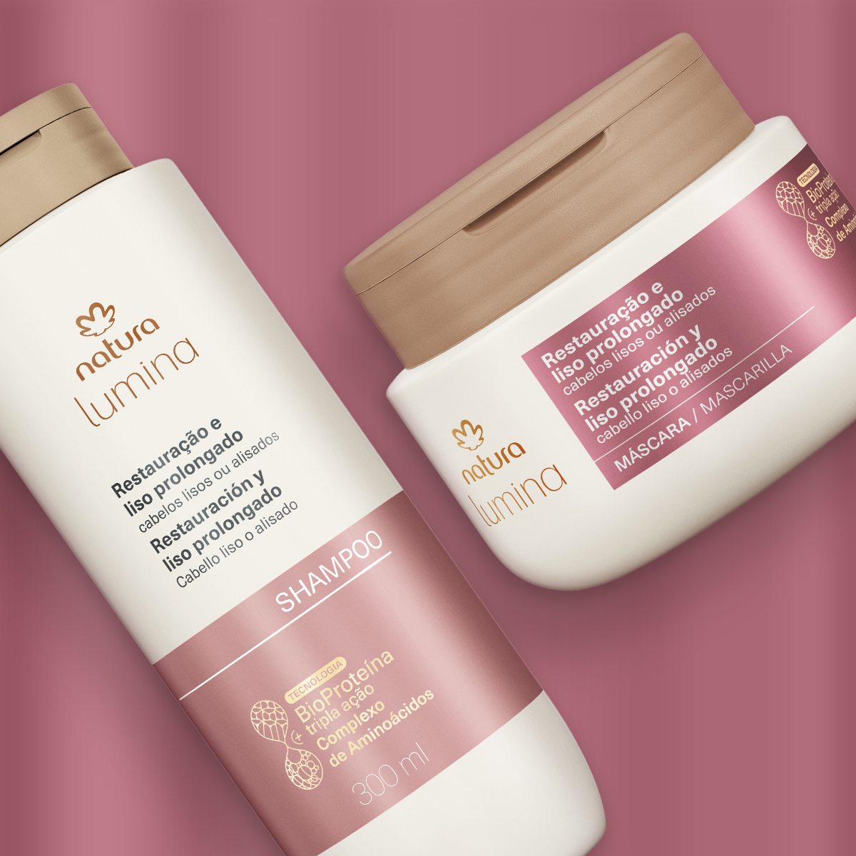 Kit Lumina Restauração e Liso Prolongado Shampoo e Máscara