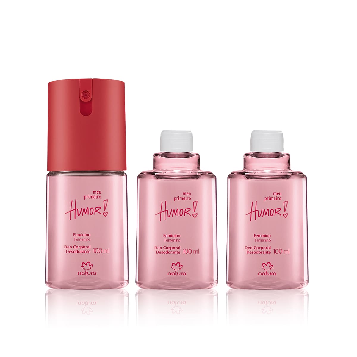 Kit Desodorante Spray Corporal Meu Primeiro Humor Feminino (3 produtos)